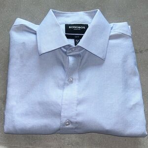 Men’s bonobos wrinkle free, slim fit light blue button-down. Size 15 1/2 / 34
